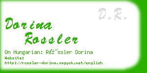 dorina rossler business card